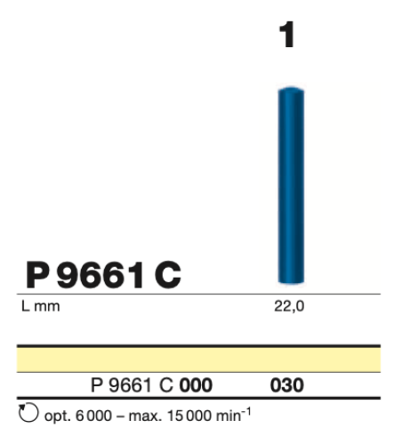 Полировочный инструмент по металлу 1-я ступень D+Z  / P 9661 C 000.030